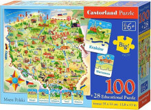 Детские развивающие пазлы castorland Puzzle Edukacyjne Mapa Polski 100EL. (E-142)
