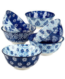 Certified International carnival Blue Set of 6 All Purpose Bowl, 6.25