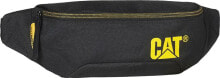Мужские поясные сумки Мужская поясная сумка текстильная черная повседневная Caterpillar The Project Bag 83615-01 czarne One size