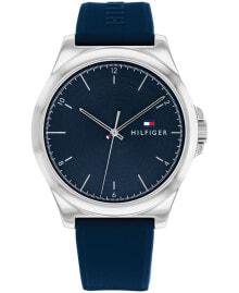 Tommy Hilfiger men's Quartz Blue Silicone Watch 42mm