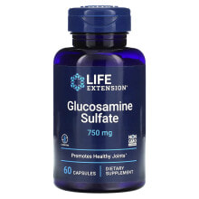 Глюкозамин, Хондроитин, МСМ life Extension, Сульфат глюкозамина, 750 мг, 60 капсул