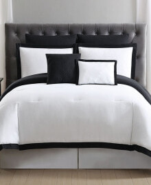 Everyday Hotel Border 7-Pc. Full/Queen Duvet Cover Set