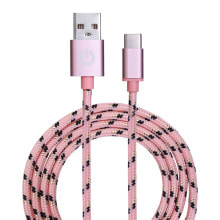 Компьютерные разъемы и переходники Garbot C-05-10193 USB кабель 1 m USB A USB C Розовый