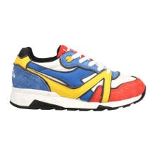 Купить мужская спортивная обувь Diadora: Diadora N9000 Dessau Lace Up Mens Blue, Orange, Yellow Sneakers Casual Shoes 17