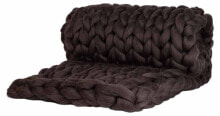 Wolldecke Cosima Chunky Knit L anthrazit