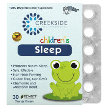 Витамины и БАДы для хорошего сна Creekside Natural Therapeutics, Children's Sleep, Orange Dream, 30 EZ Melts