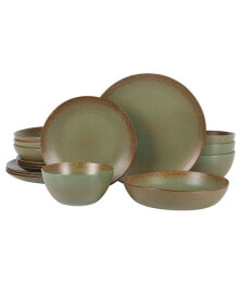 Bloomhouse reactive Glaze 16-Pc Dinnerware Set, Service for 4