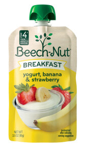 Детское пюре Детское пюре Beech-Nut на срок от 12 месяцев, 12 шт, из настоящих фруктов и йогурта