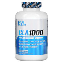 EVLution Nutrition, CLA1000, добавка для коррекции веса без стимуляторов, 90 капсул