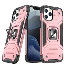 Pancerne etui pokrowiec + magnetyczny uchwyt iPhone 13 Ring Armor różowy