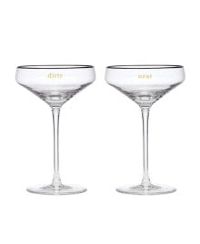 Kate Spade cheers to Us Dirty Neat Martini Glasses Set, 2 Piece