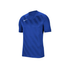 Мужские спортивные футболки Мужская футболка спортивная синяя с логотипом Nike Challenge III