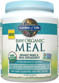 Сывороточный протеин Garden of Life Organic RAW Meal Безглютеновый протеиновый комплекс с пробиотиками  454 г