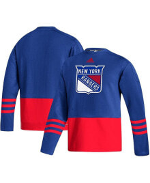 adidas men's Royal New York Rangers Logo Aeroready Pullover Sweater