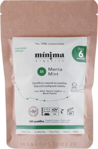 Minzzahnpasta mit Fluoridtabletten - Minima Organics Mint Natural Toothtablets