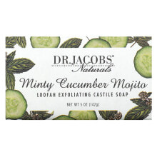 Loofah Exfoliating Castile Bar Soap, Minty Cucumber Mojito, 5 oz (142 g)