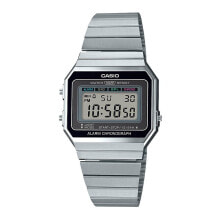 Мужские электронные наручные часы Мужские наручные электронные часы с серебряным браслетом CASIO Vintage A700WE-1AEF Watch