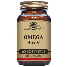 Рыбий жир и Омега 3, 6, 9 Solgar Fish Flaxseed and Borage Omega 3-6-9 Смесь из трех масел - жирных кислот из рыбы, льняного семени и масла огуречника 60 гелевых капсул