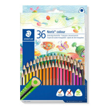 Цветные карандаши для рисования для детей staedtler Noris colour 187 цветной карандаш Черный, Синий, Бордо, Коричневый, Голубой, Зеленый, Серый, Светло-синий, Светло-зеленый, Светло-серый, Пурпурный, Mauve, Оранжевый, Персиковый, Розовый, Пурпурный, Красный, Сепия, Бирюзовый, Фиолетовый, Белый, Желтый 36 шт 187 CD36