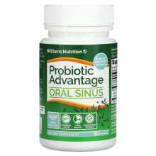 Пребиотики и пробиотики Williams Nutrition, Probiotic Advantage, средство для полости рта, корица, 50 пастилок