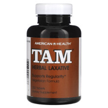 Витамины и БАДы для пищеварительной системы american Health, TAM, Herbal Laxative, 250 Tablets
