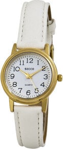Женские наручные часы с белым ремешком Secco S A3000,2-111 (509)