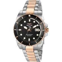 Мужские наручные часы с браслетом Мужские наручные часы с серебряным золотым браслетом Sector R3253276002 ( 41 mm)