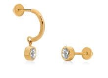 Купить серьги Brilio: Original asymmetric yellow gold earrings 14/474.111/17ZIR