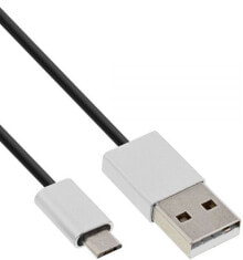 InLine 31750I USB кабель 5 m 2.0 USB A Micro-USB B Алюминий, Черный
