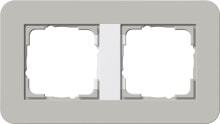 Умные розетки, выключатели и рамки GIRA 0212412 рамка для розетки/выключателя Серый, Белый