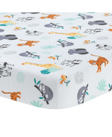Mighty Jungle Animals Baby/Infant/Toddler Fitted Crib Sheet