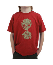 LA Pop Art big Boy's Word Art T-shirt - Alien