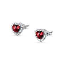 Ювелирные серьги silver stud earrings Hearts Tesori SAIW135