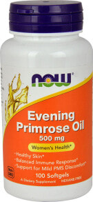 Витамины и БАДы для укрепления иммунитета NOW Foods Evening Primrose Oil Масло примулы вечерней 500 мг 100 гелевых капсул