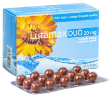 Витамины и БАДы для глаз Agency MM Health  Лутамакс ДУО-- Лютеин + омега3 жирные кислоты для поддержки зрения --20 мг--30 таблеток