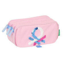 Triple Carry-all Benetton Pink Pink 21,5 x 10 x 8 cm