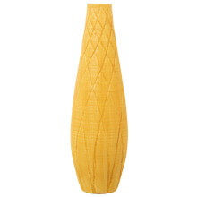 Vase Alexandra House Living Yellow Ceramic Rhombus 22 x 22 x 73 cm