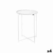 Small Side Table White Metal 35 x 50,5 x 35 cm Circular (4 Units)