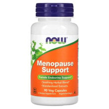 Витамины и БАДы для нормализации гормонального фона NOW Foods, Menopause Support, 90 Veg Capsules