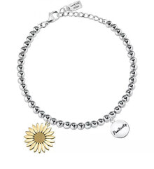 Charming bicolor bracelet with Friendship pendants LPS05ASE07