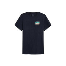 Мужские спортивные футболки мужская спортивная футболка черная с принтом T-shirt 4F M H4L22-TSM043 dark navy blue