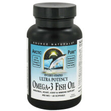 Рыбий жир и Омега 3, 6, 9 source Naturals ArcticPure Ultra Potency Omega-3 Fish Oil Омега-3 из рыбьего жира 850 мг 60 гелевых капсул