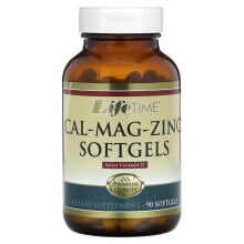 ЛайфТайм Витаминс, Cal-Mag-Zinc With Vitamin D, 90 Softgels (Товар снят с продажи) 