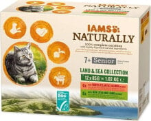 IAMS IAMS Naturally Senior zestaw smaków morskch i mięsnych 12x85g kot