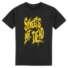 Мужские спортивные футболки мужская спортивная футболка черная с надписью ICON Streets Not Dead Short Sleeve T-Shirt