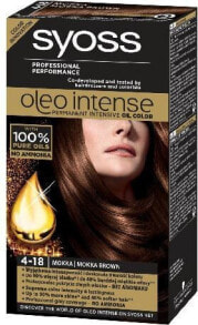 Syoss Oleo Intense Permanent Oil Color No.4-18 Безаммиачная масляная краска для волос, оттенок мокко