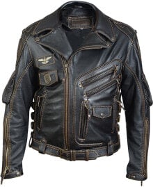 Мотокуртки Мужская куртка из натуральной воловьей кожи высокого качества из плотной кожи премиум-класса Мотоциклетная байкерская черная кожаная куртка