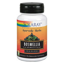 Витамины и БАДы для мышц и суставов Solaray Ayurvedic Herbs Boswellia Добавка на основе экстракта босвеллии 300 мг 60 капсул