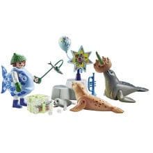 PLAYMOBIL Animal Feeding Construction Game