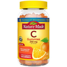 Витамин C Nature Made Vitamin C Adult Gummies Жевательные конфеты с витамином С для взрослых 150 мармеладок с апельсиновым вкусом